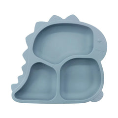 1 piece Light Blue Dino Silicone Baby Feeding Set | Best Baby Utensils