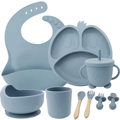 9-piece Silicone Baby Feeding Set | Best Baby Utensils