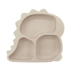 1 piece Beige Dino Silicone Baby Feeding Set | Best Baby Utensils