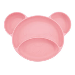 Light pink Teddy Silicone Baby Plate | Best Toddler Plate