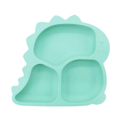 1 piece cyan Dino Silicone Baby Feeding Set | Best Baby Utensils