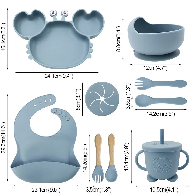 Crab-Shaped Baby Feeding set
