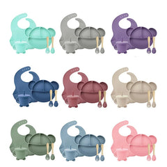 Mickey Mouse Silicone Bibs and Baby Feeding Set