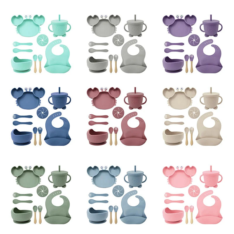 Crab-Shaped Baby Feeding set