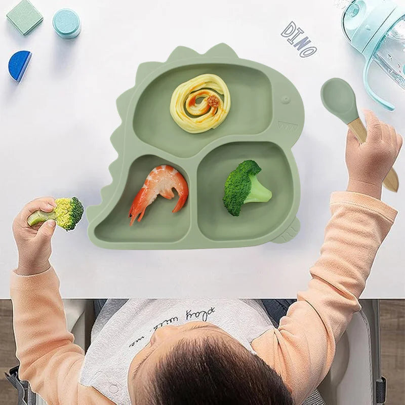 Dino Silicone Baby Feeding Set | Best Baby Utensils