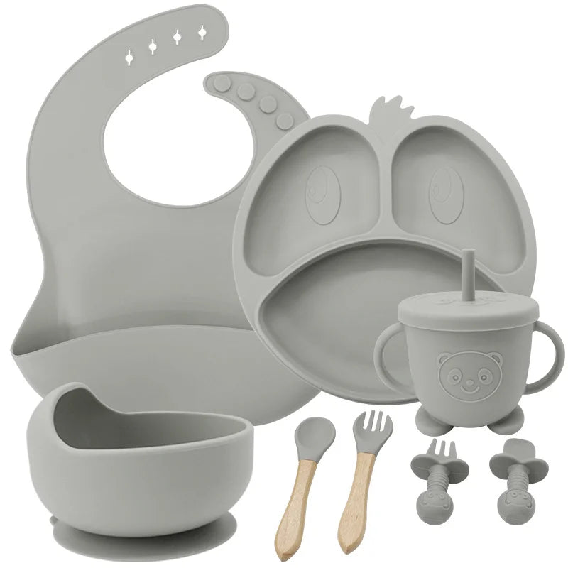 9-piece Silicone Baby Feeding Set | Best Baby Utensils