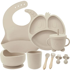 9-piece Silicone Baby Feeding Set | Best Baby Utensils
