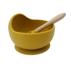 Gold 2-piece Baby Feeding Set | Baby Solid Food Bowl and Spoon