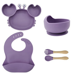 Crab-Shaped Baby Feeding set