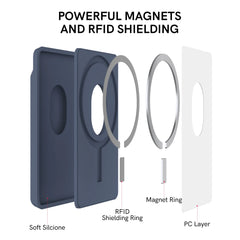 Silicone Magnetic Wallet Card for Apple iPhone