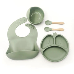 9-piece Silicone Baby Feeding Set | Best Baby Utensils