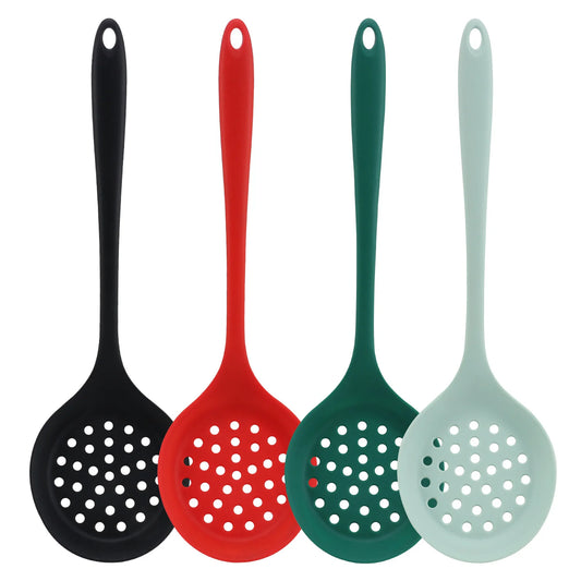4 Silicone Cooking Spoons | Slotted Ladle
