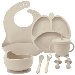 9-piece Silicone Baby Feeding Set | Best Baby Utensils