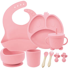 9-piece Silicone Baby Feeding Set | Best Baby Utensils