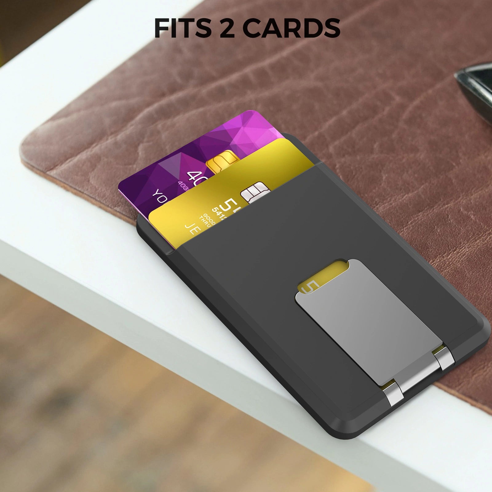 Silicone Magnetic Phone Wallet Card Holder Compatible with Apple