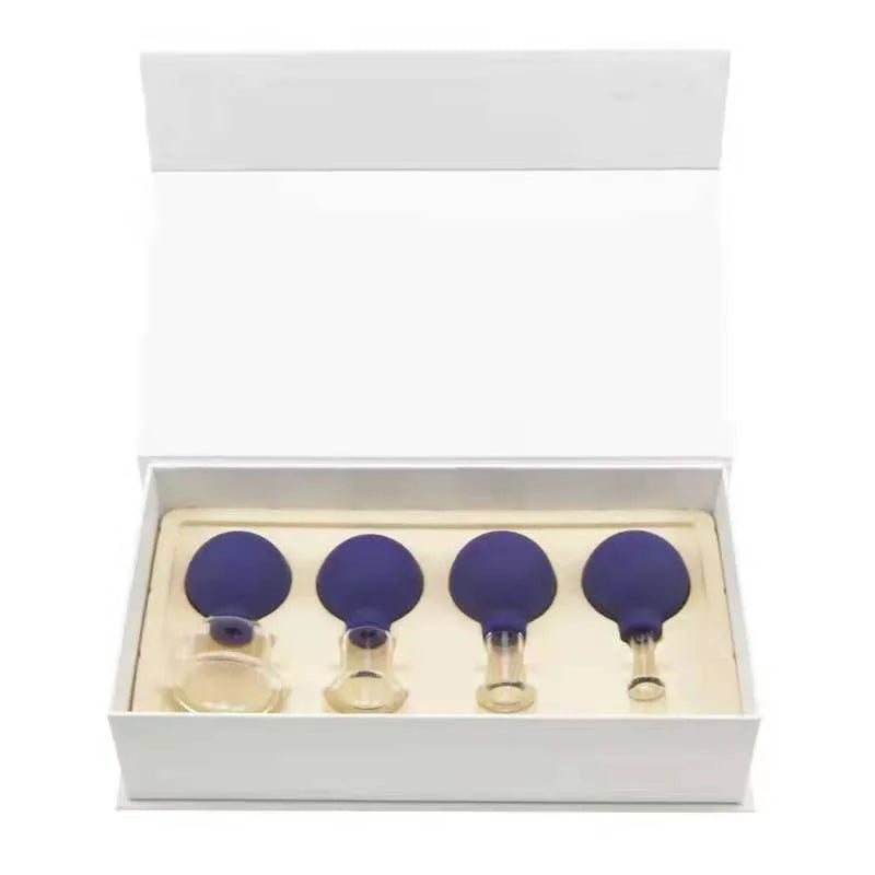 4 Set Glass Suction Cups with Silicone Balls