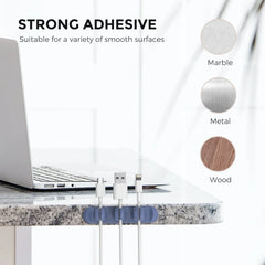 Magnetic Silicone Cable Organizer for Desktop Charging
