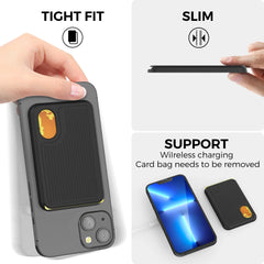 Silicone Phone Wallet for back of iPhone 14/13/12