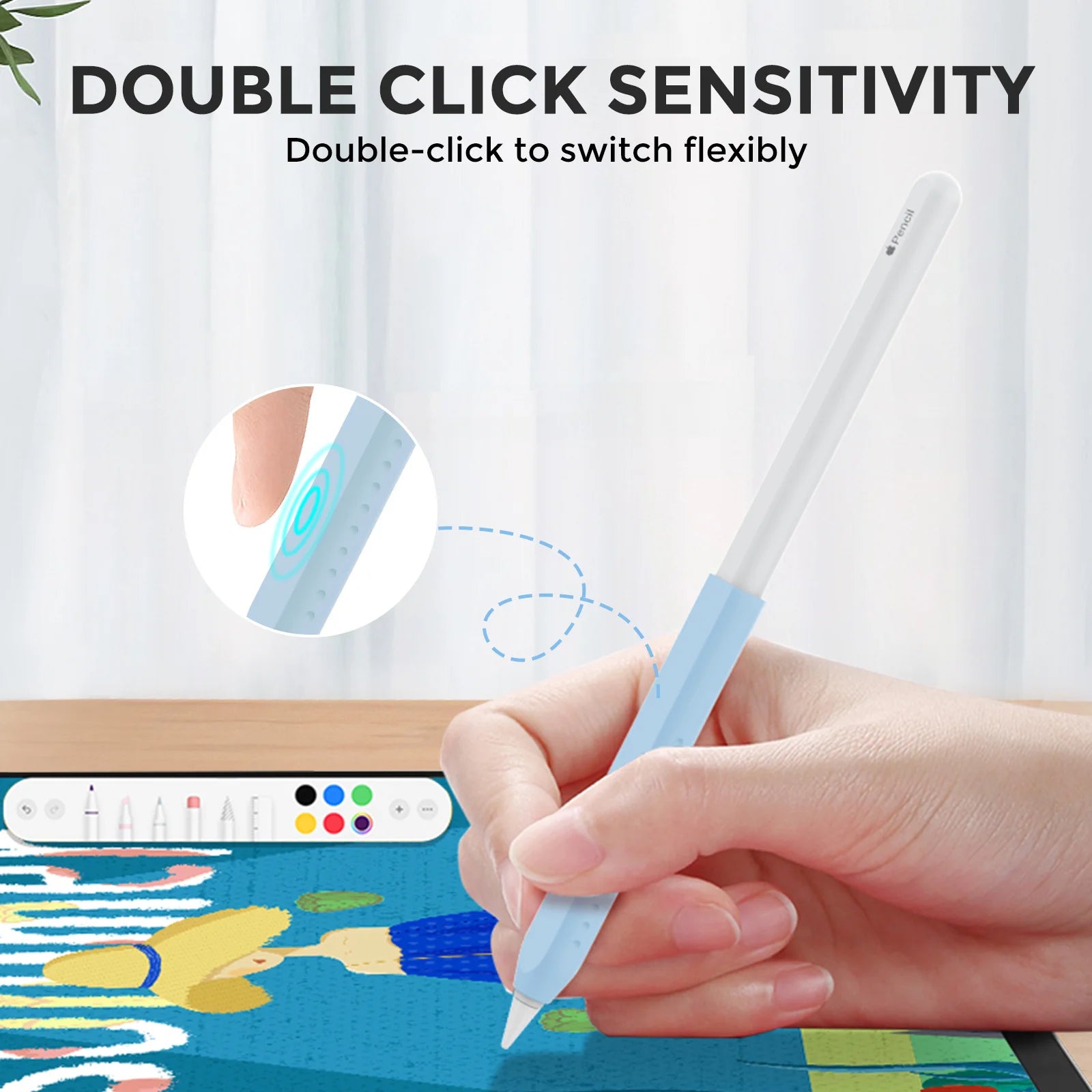 Silicone Apple Pencil Grip Accessories for 2nd Generation Apple Pencil