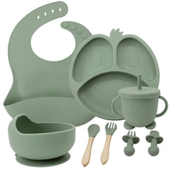 9-piece Silicone Baby Feeding Set | Best Baby Utensils