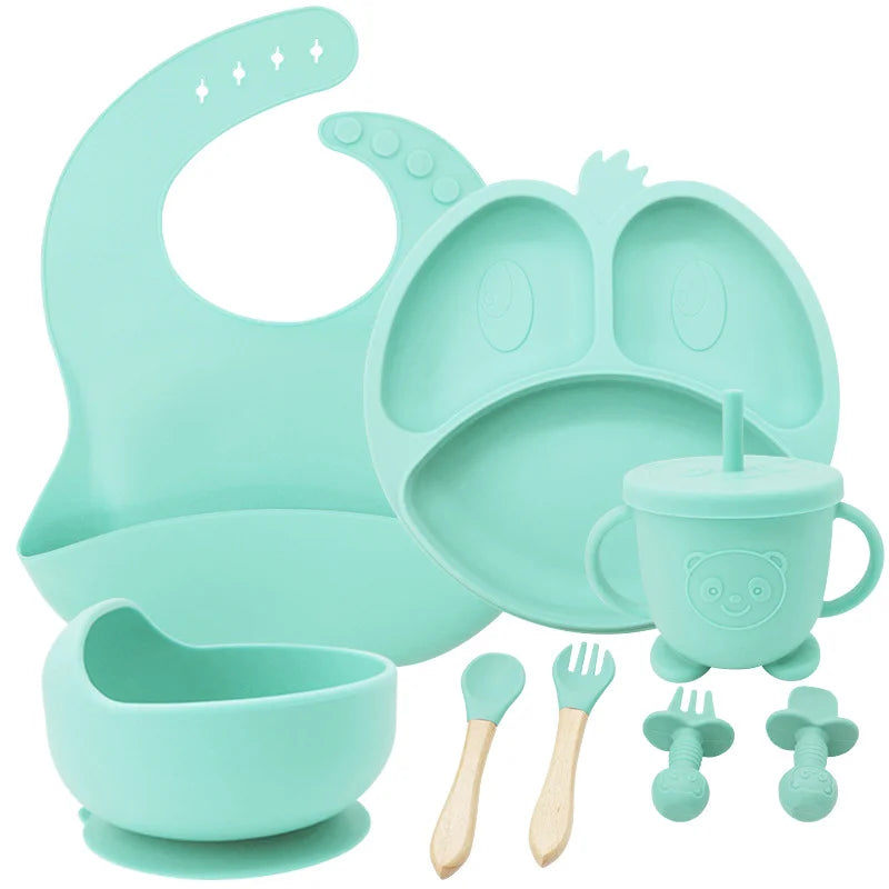 9-piece Silicone Baby Feeding Set | Best Baby Utensils
