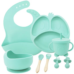 9-piece Silicone Baby Feeding Set | Best Baby Utensils