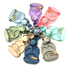 9-piece Silicone Baby Feeding Set | Best Baby Utensils