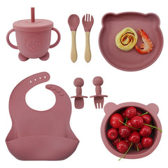 8-piece Silicone Baby Feeding Set | Prefect for Baby Feeding
