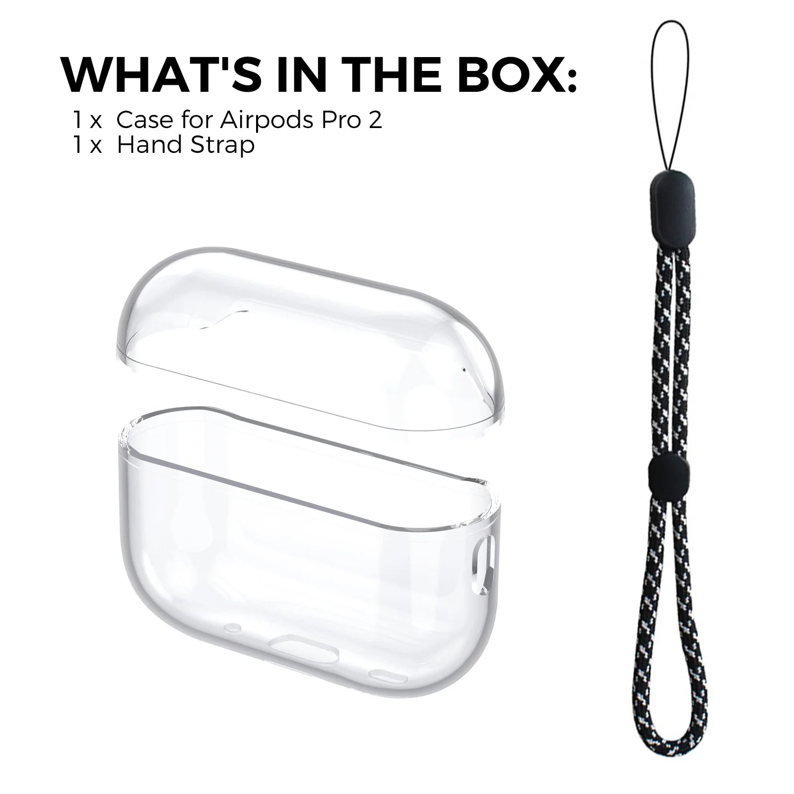 transparent Glitter AirPods Pro 2 TPU Transparent Protective Case