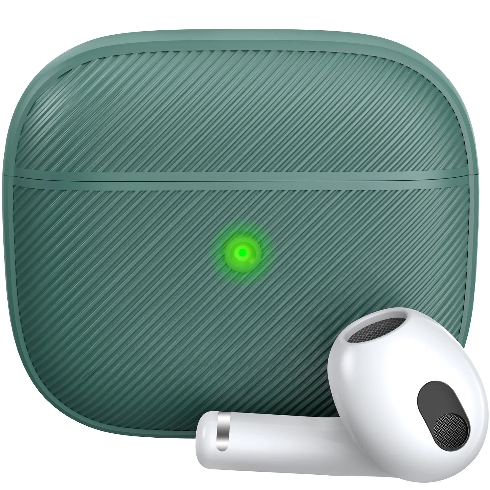 Green Rugged Hard AirPods Case with Aluminum Design for AirPods 3