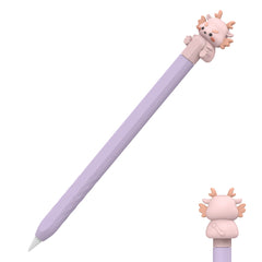 Burgundy Cartoon Apple Pencil Case Cute Silicone Sleeve