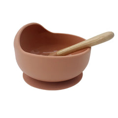 Peach 2-piece Baby Feeding Set | Baby Solid Food Bowl and Spoon