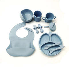9-piece Silicone Baby Feeding Set | Best Baby Utensils