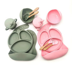 9-piece Silicone Baby Feeding Set | Best Baby Utensils