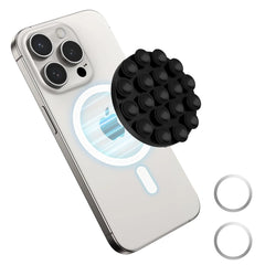 Mysterious Black Magnetic Suction Cup Phone Holder for iPhone 15, 14, 13, and 12 Series