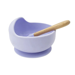 Sky Blue 2-piece Baby Feeding Set | Baby Solid Food Bowl and Spoon