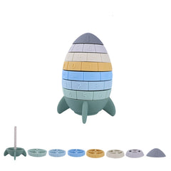 Silicone Rocket Stacking Toy