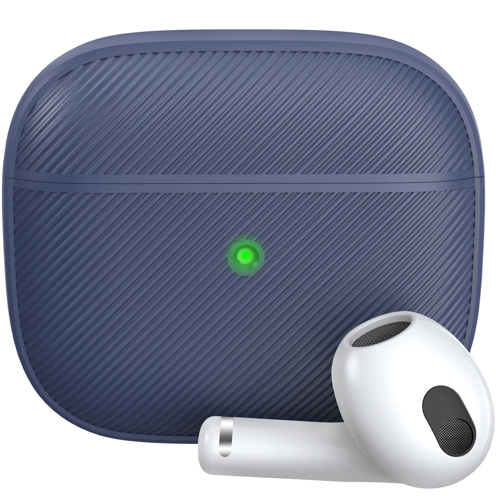 navy Rugged Hard AirPods Case with Aluminum Design for AirPods 3