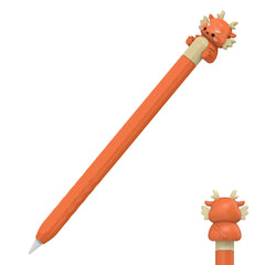 Orange Cartoon Apple Pencil Case Cute Silicone Sleeve