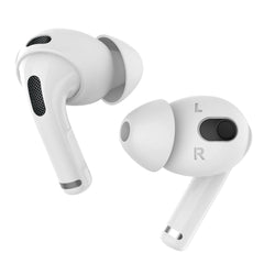 White Apple Silicone AirPod Case with 3 Pairs of Ear Pads