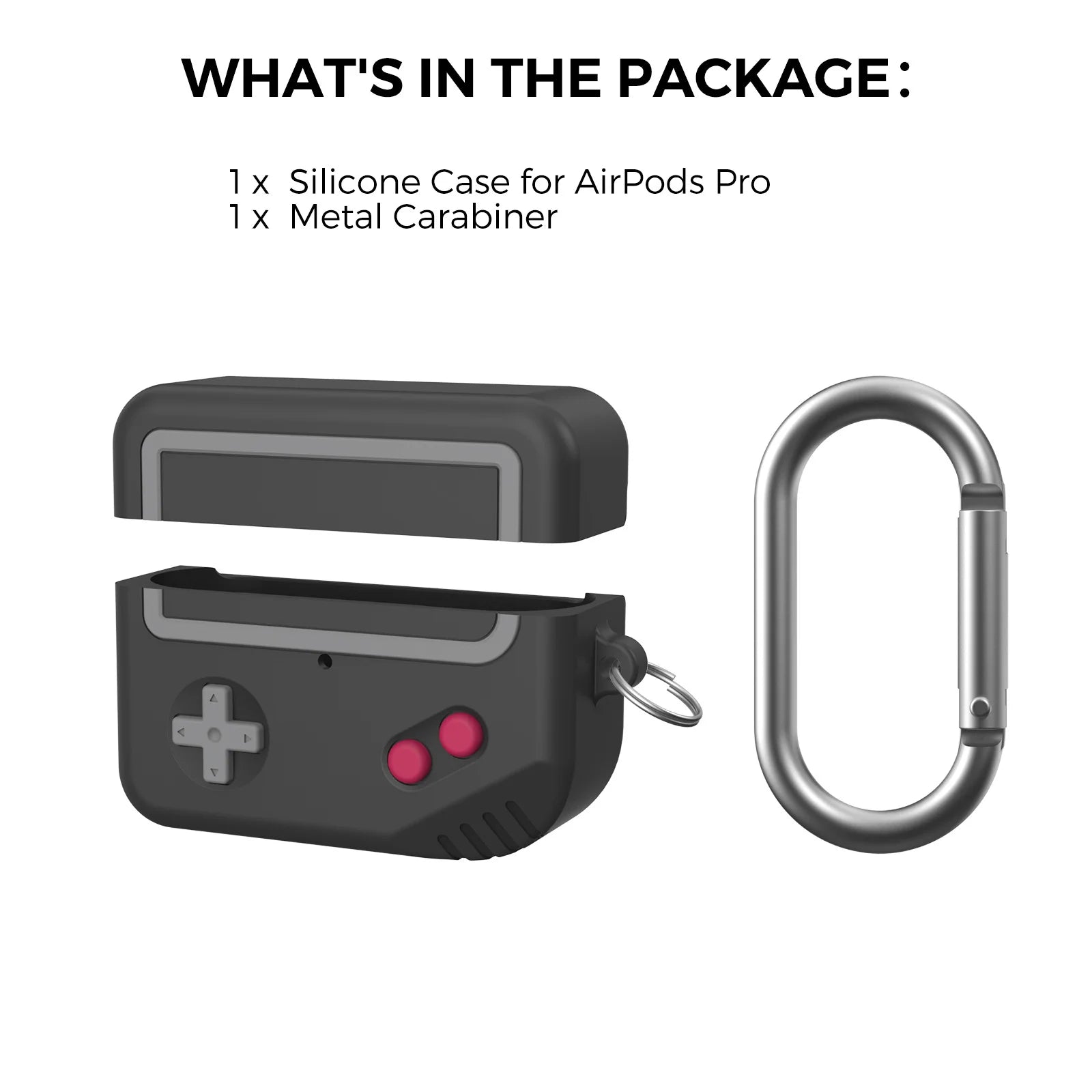 Black Silicone Personalized Game Console Style AirPods Pro 1 Cover
