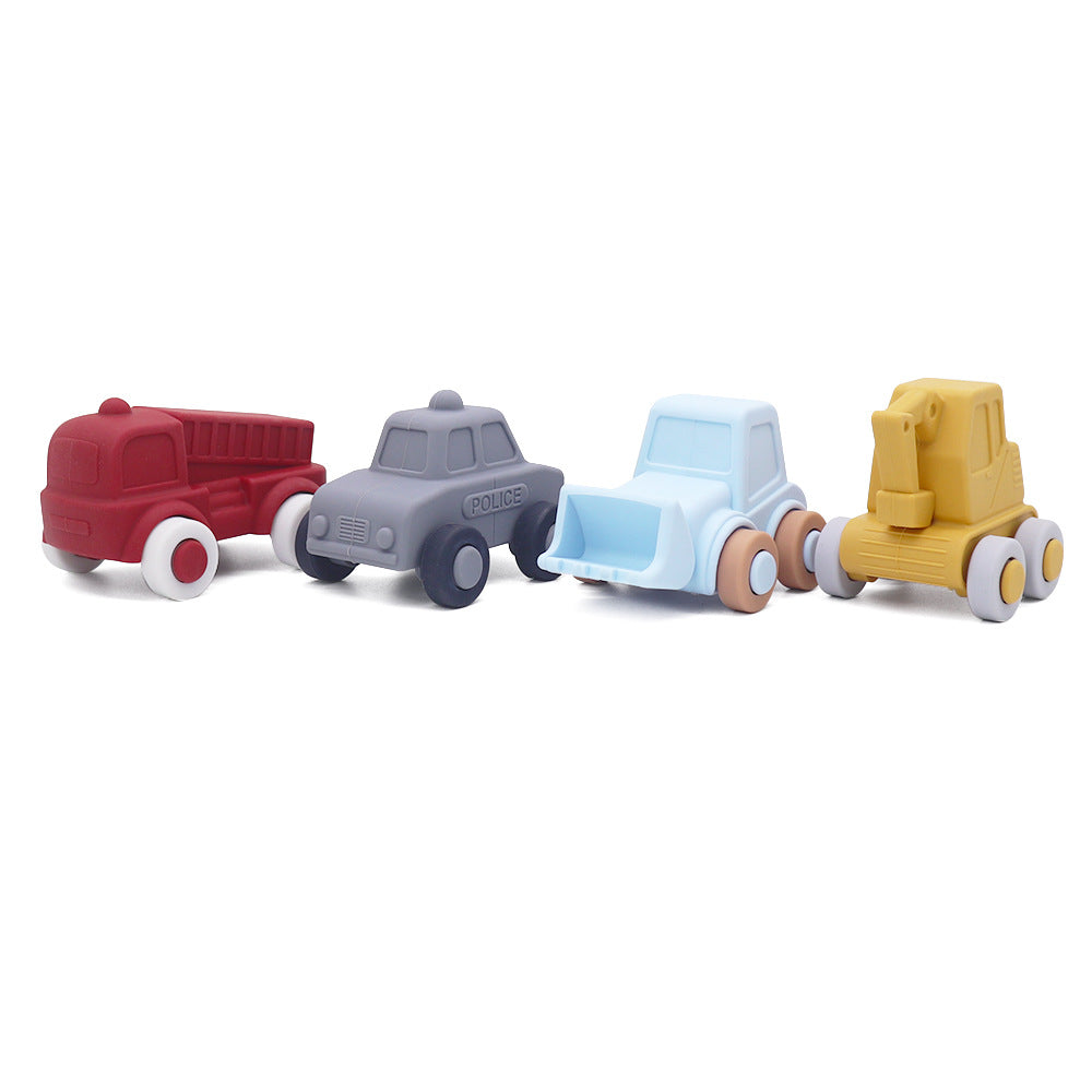 Child Silicone Toy Car Set