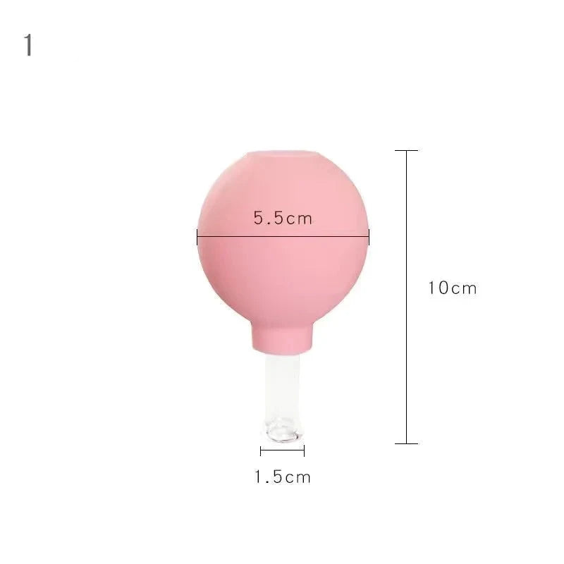 4 Set Glass Suction Cups with Silicone Balls