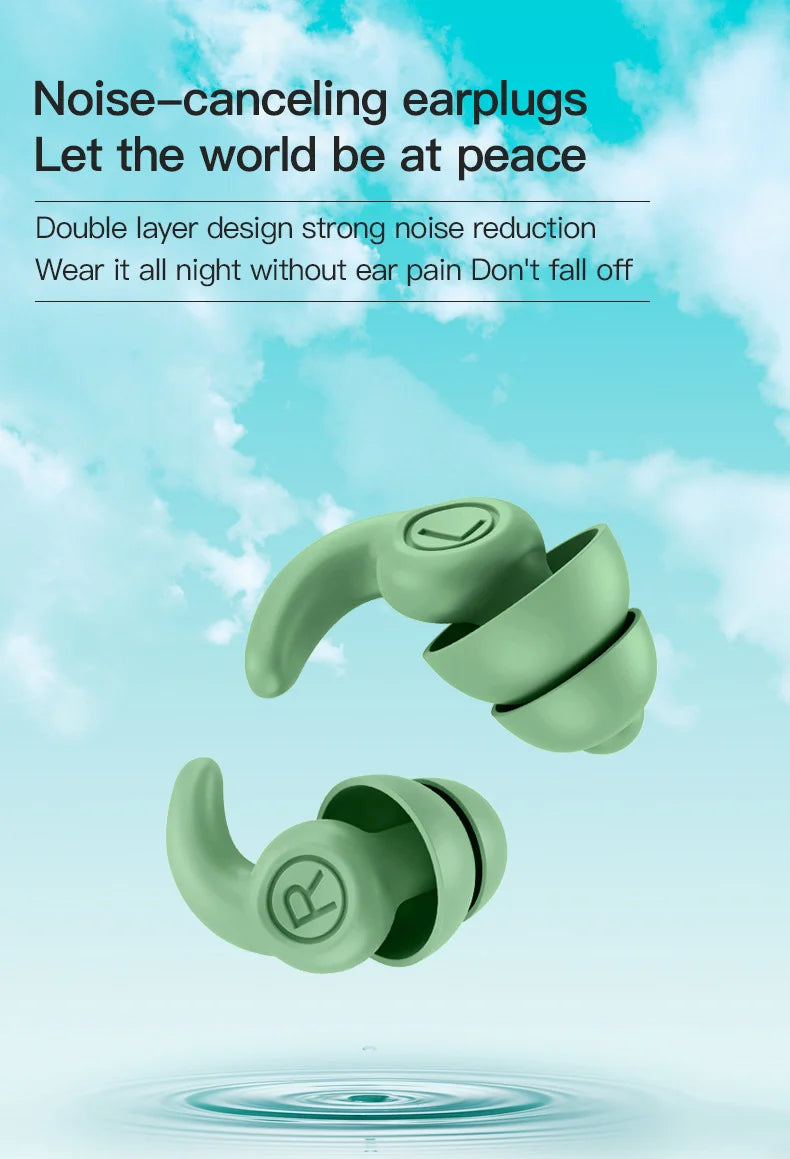 1 Pair Silicone Ear Plugs | Earplugs to Cancel Noise
