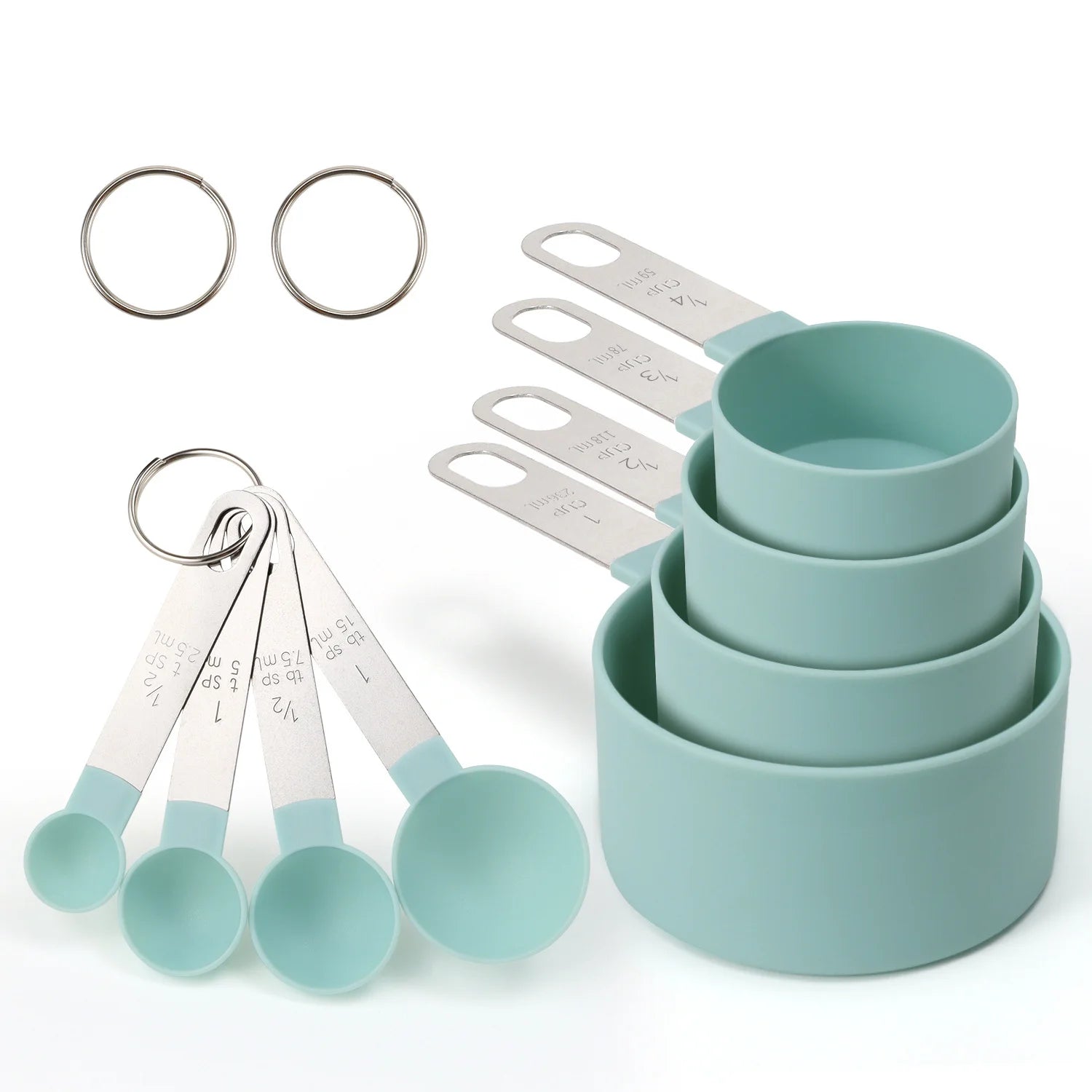 Matcha Green 8-piece Silicone Measuring Spoon Set