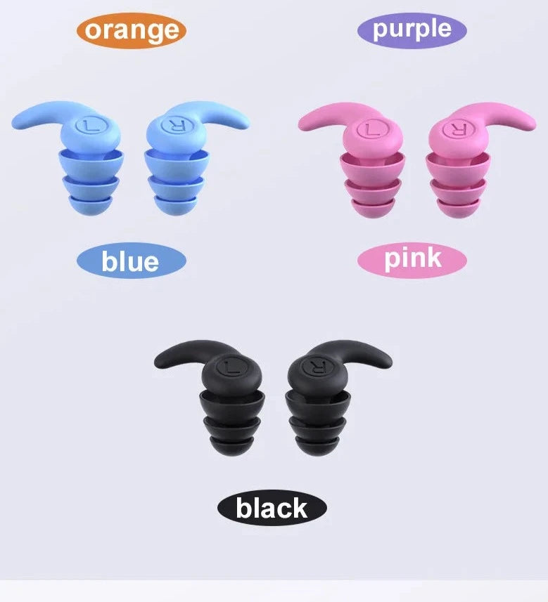 Black Silicone Waterproof Earplugs | Earplugs for Swimming