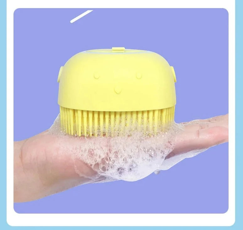 Soft Silicone Body Scrubber with soap dispenser