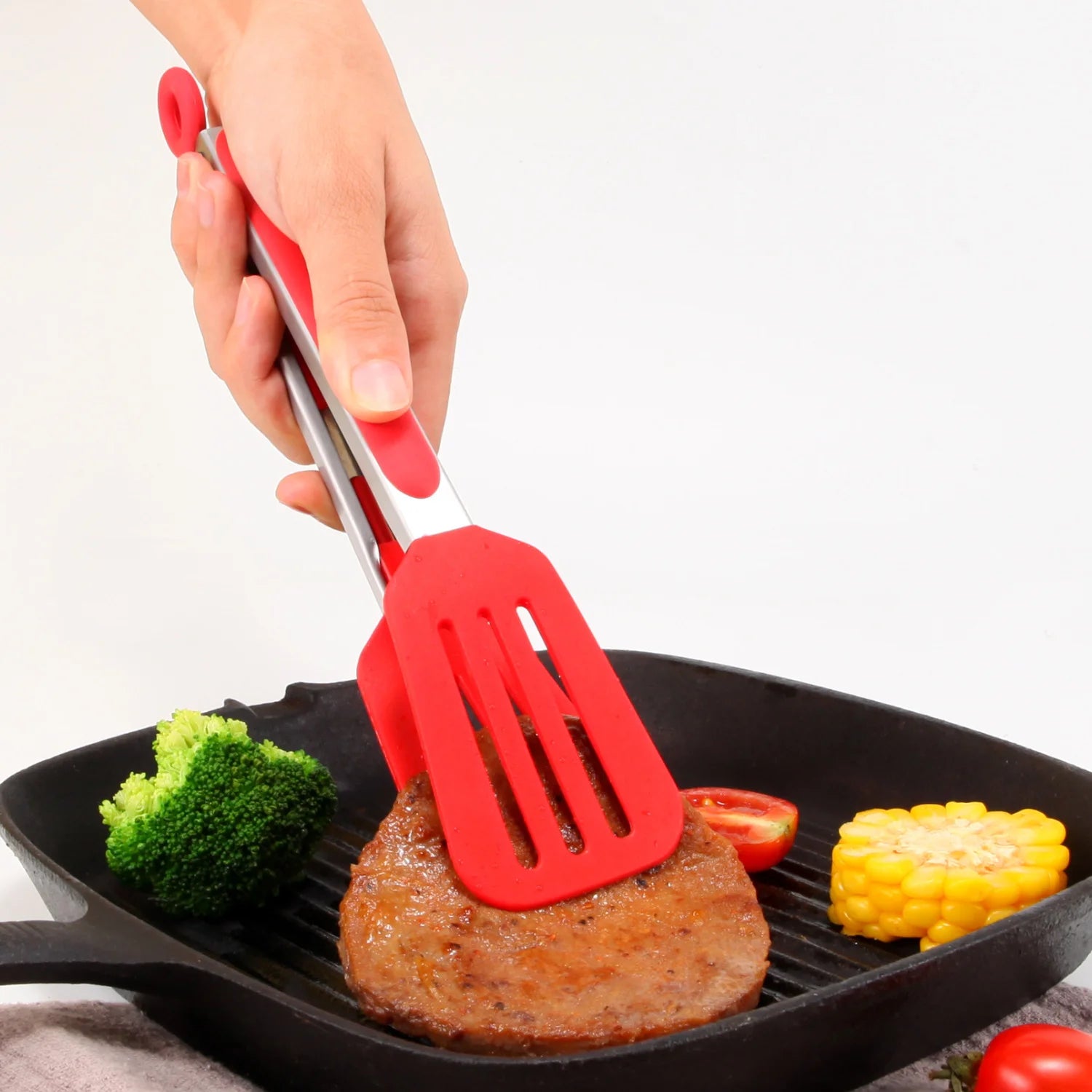 Silicone Cooking Tongs Stainless Steel