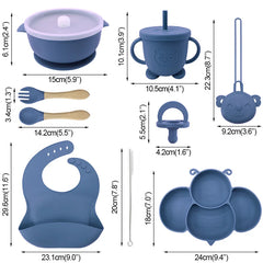 9-piece Silicone Baby Utensils | Best Baby Feeding Set