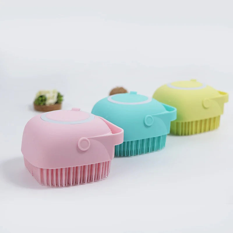 Soft Silicone Body Scrubber with soap dispenser